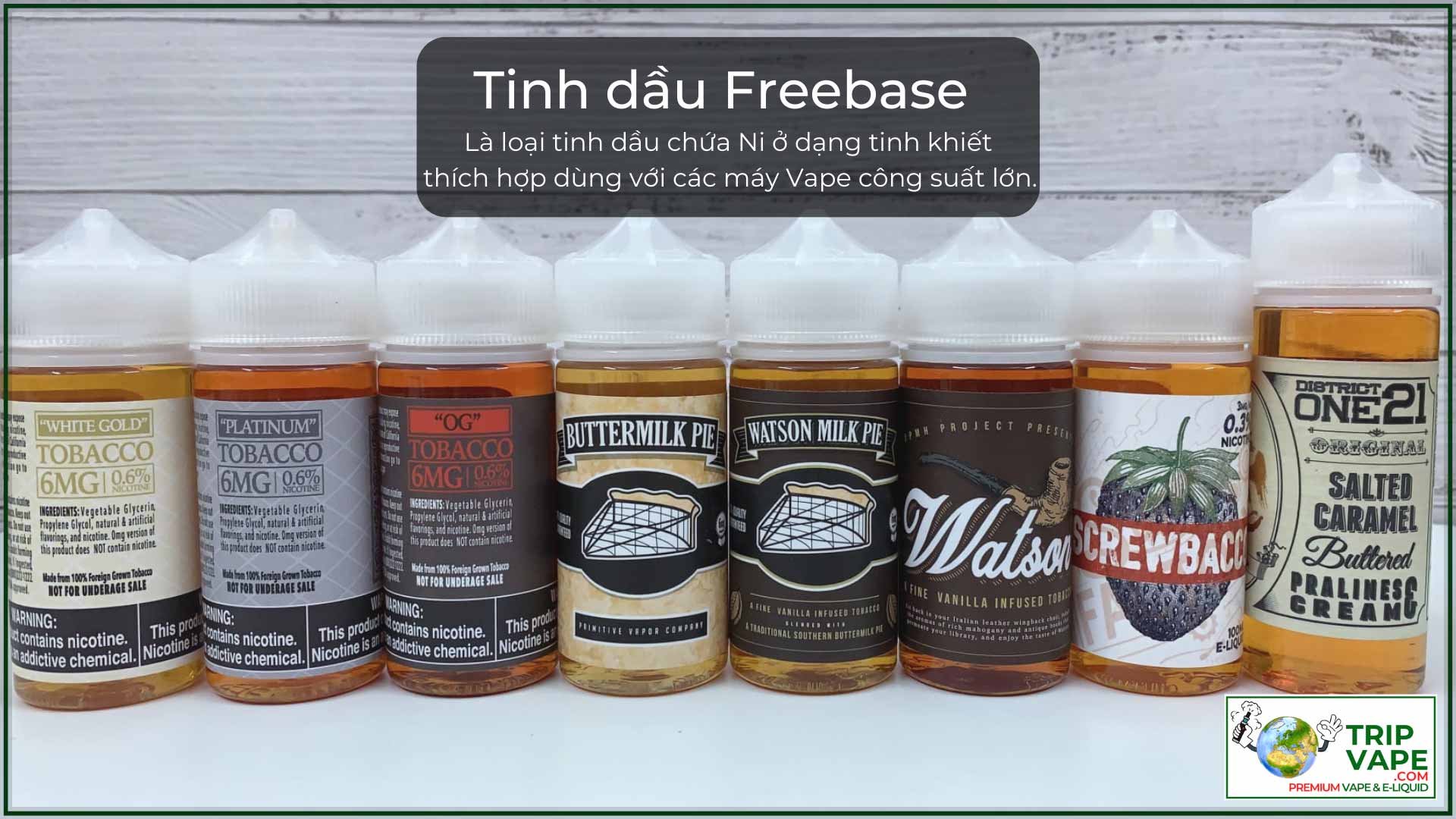 Tinh dầu Freebase còn gọi là Freebase Juice, Juice Vape Freebase.