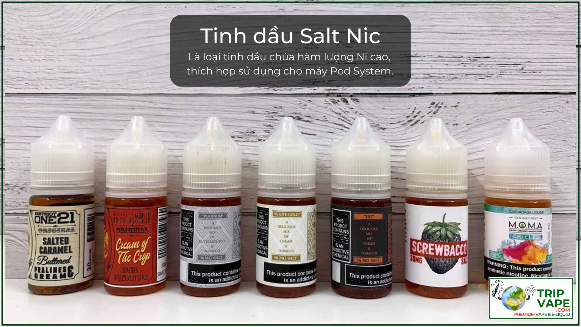 Tinh dầu Salt Nic (hoặc Juice Vape Salt Nicotine).