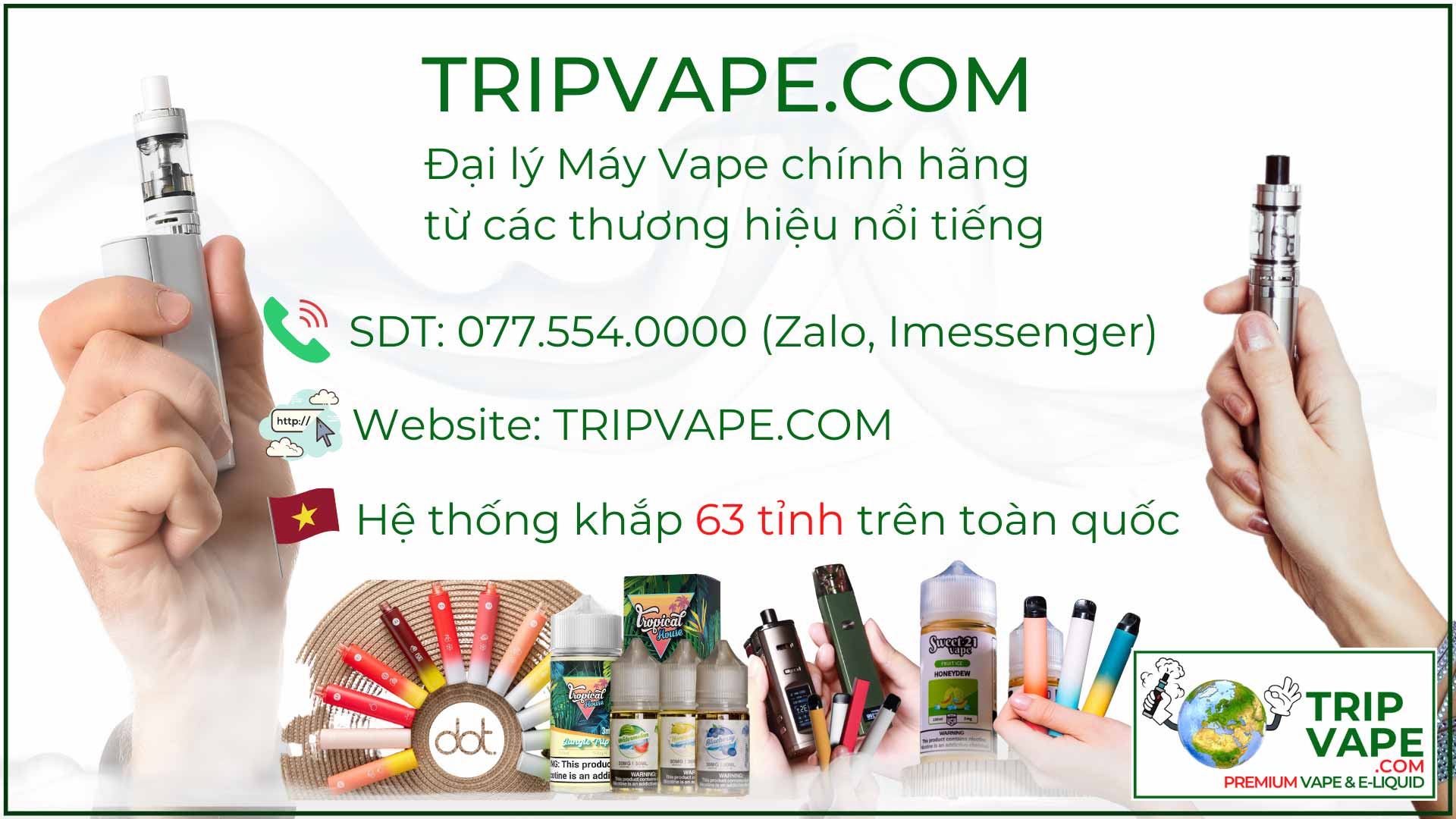 Trip Vape - Cửa hàng Máy Vape chính hãng từ nhiều thương hiệu.