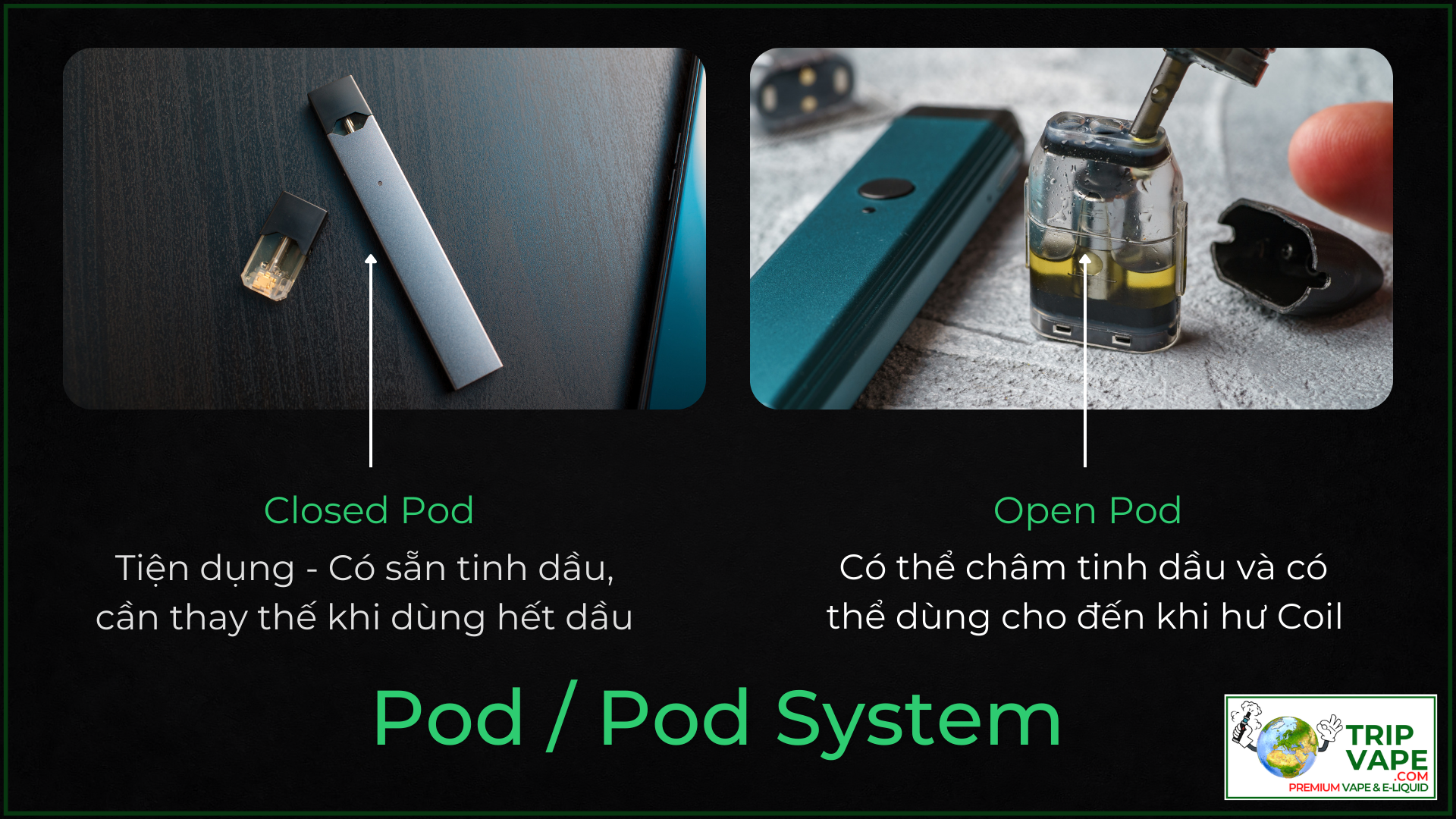 Nên mua máy Pod nào? Nên chọn máy Vape theo nhu cầu của bạn.