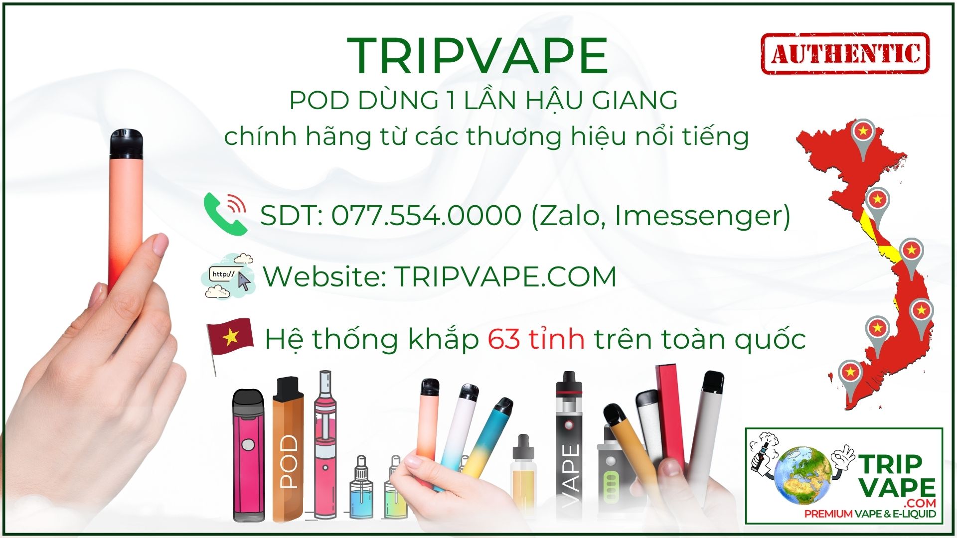 Pod dùng 1 lần Hậu Giang